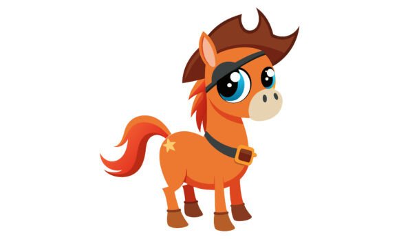 Cartoon Cowboy Horse with Eye Patch: A Designer’s Practical Take