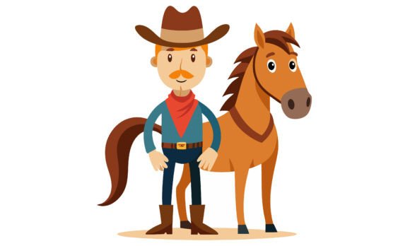 Cowboy and Horse Illustration Review for Real Embroidery Projects