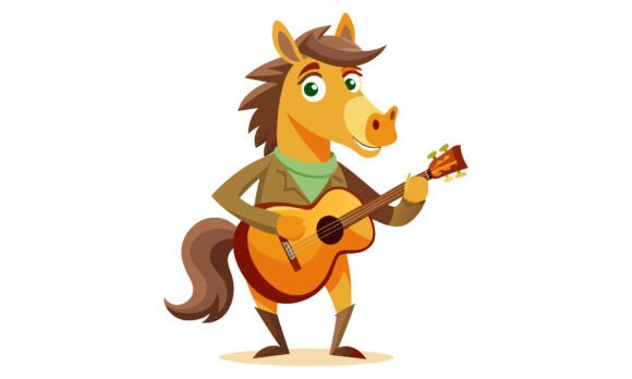 Cowboy Horse Playing Acoustic Guitar Ill Review for Real Projects