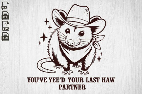 Cowboy Possum: A Fun, Witty Embroidery Design for Real Projects