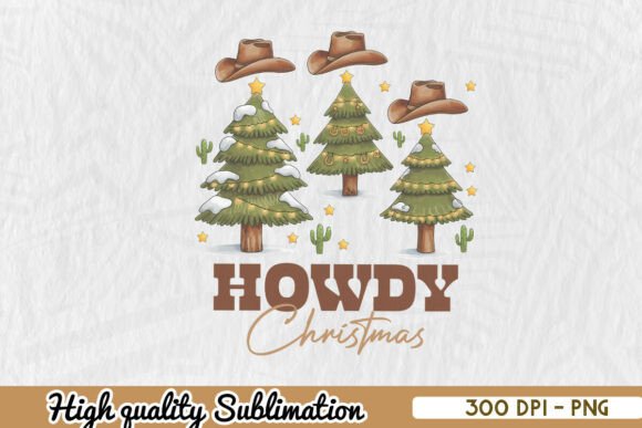 Howdy Christmas Cowboy Hat Trees PNG Review for Real Projects