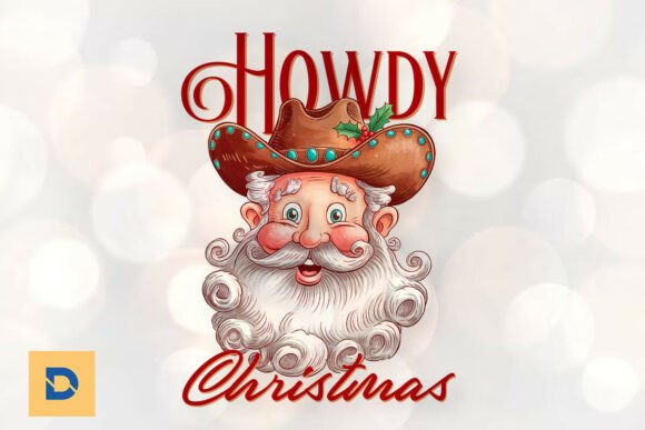 Howdy Christmas Cowboy Santa Claus PNG Review for Real Embroidery Projects
