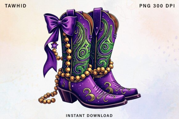 Mardi Gras Cowboy Boot Coquette Png: A Designer’s Perspective
