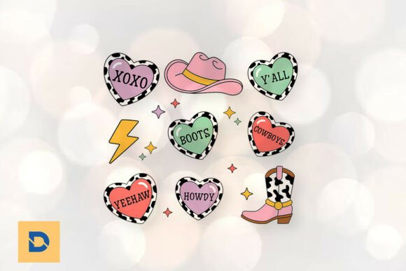 Western Candy Heart Howdy Valentine PNG Review for Real Projects